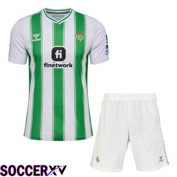 Real Betis Kids Soccer Jersey Home Green White 2023/2024