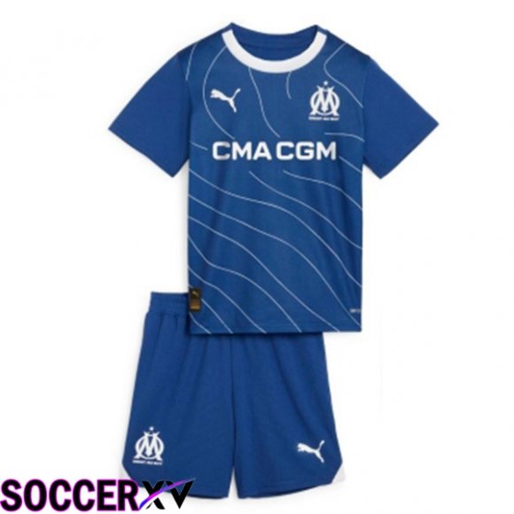 Marseille OM Kids Soccer Jersey Away Blue 2023/2024