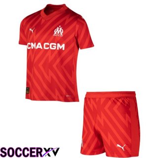 Marseille OM Kids Soccer Jersey Goalkeeper Red 2023/2024