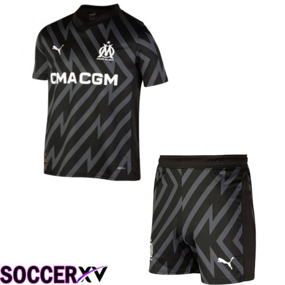 Marseille OM Kids Soccer Jersey Goalkeeper Black 2023/2024