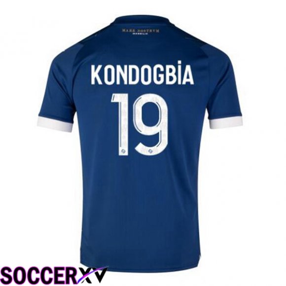 Marseille OM (KONDOGBIA 19) Soccer Jersey Away Blue 2023/2024