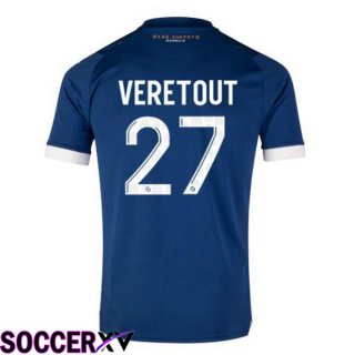 Marseille OM (VERETOUT 27) Soccer Jersey Away Blue 2023/2024