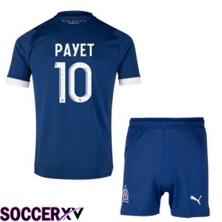 Marseille OM (PAYET 10) Kids Soccer Jersey Away Blue 2023/2024