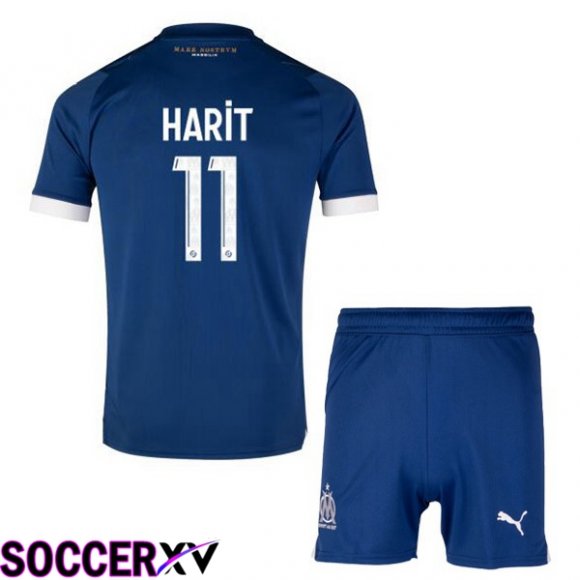 Marseille OM (HARIT 11) Kids Soccer Jersey Away Blue 2023/2024