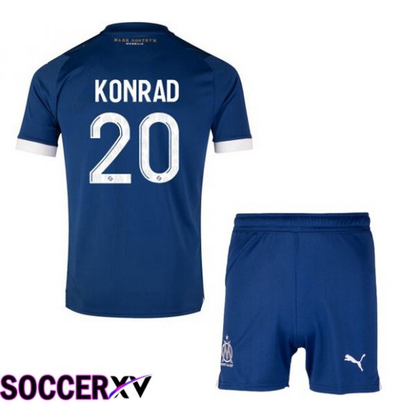 Marseille OM (KONRAD 20) Kids Soccer Jersey Away Blue 2023/2024