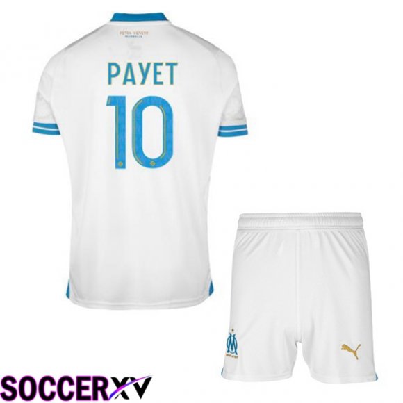 Marseille OM (PAYET 10) Kids Soccer Jersey Home White 2023/2024