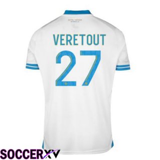 Marseille OM (VERETOUT 27) Soccer Jersey Home White 2023/2024