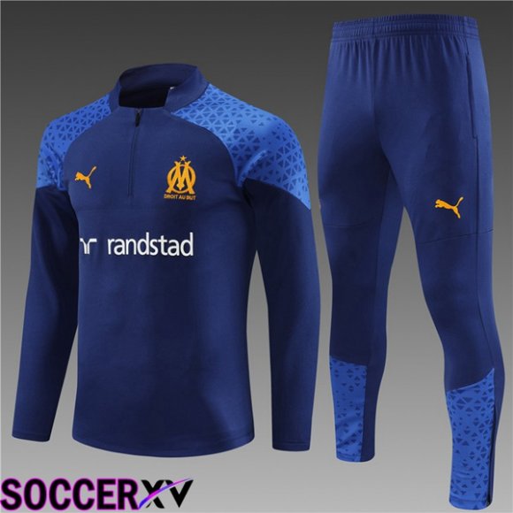 Marseille OM Kids Training Tracksuit Suit Blue 2023/2024