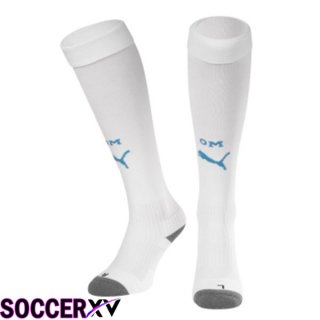 Marseille OM Soccer Socks Home White 2023/2024