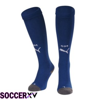 Marseille OM Soccer Socks Away Blue 2023/2024