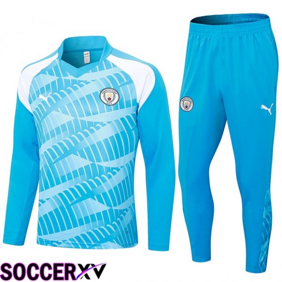 Manchester City Training Tracksuit Suit Blue 2023/2024