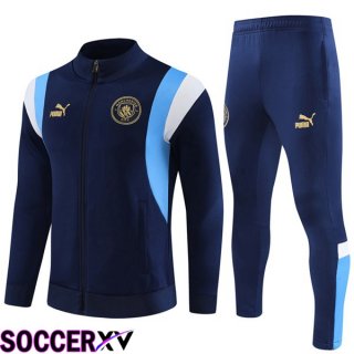 Manchester City Training Jacket Suit Royal Bluee 2023/2024