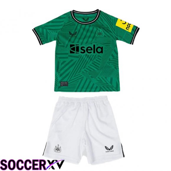 Newcastle United Kids Soccer Jersey Away Green 2023/2024