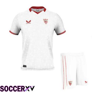 Sevilla FC Kids Soccer Jersey Home White 2023/2024