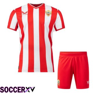 UD Almeria Kids Soccer Jersey Home Red White 2023/2024