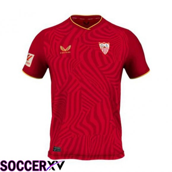 Sevilla FC Soccer Jersey Away Red 2023/2024