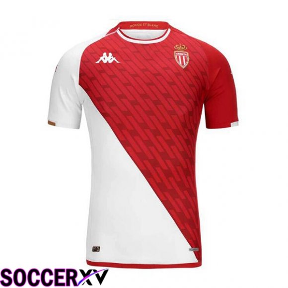 AS Monaco Soccer Jersey Home White Red 2023/2024