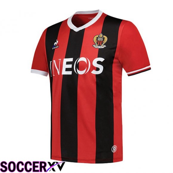 OGC Nice Soccer Jersey Home Red Black 2023/2024