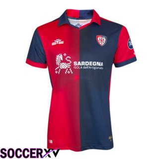 Cagliari Calcio Soccer Jersey Home Red Blue 2023/2024