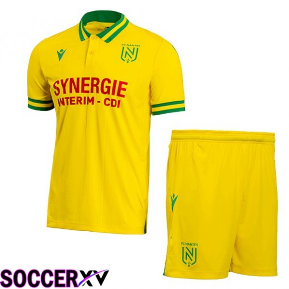 FC Nantes Kids Soccer Jersey Home Yellow 2023/2024