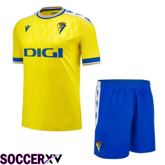 Cadiz CF Kids Soccer Jersey Home Yellow 2023/2024