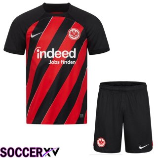 Eintracht Frankfurt Kids Soccer Jersey Home Black Red 2023/2024