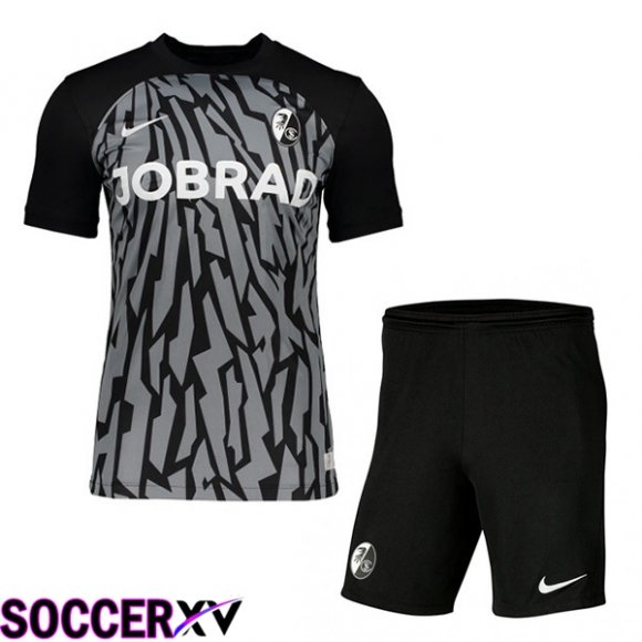 SC Fribourg Kids Soccer Jersey Away Grey 2023/2024