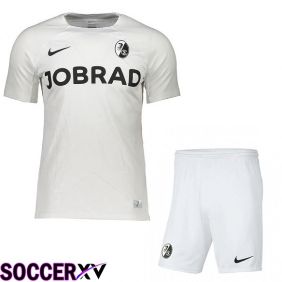 SC Fribourg Kids Soccer Jersey Third White 2023/2024