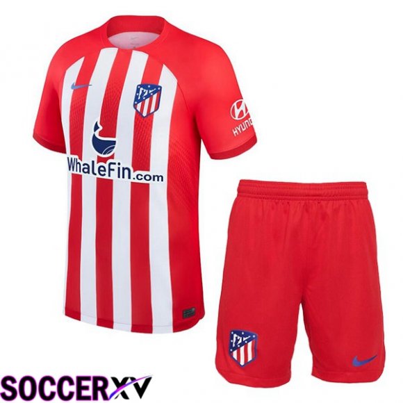 Atletico Madrid Kids Soccer Jersey Home Red 2023/2024