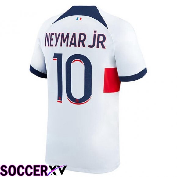 Paris PSG (Neymar Jr 10) Soccer Jersey Away White 2023/2024