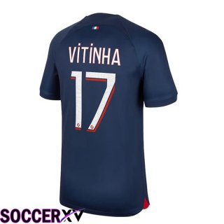 Paris PSG (Vitinha 17) Soccer Jersey Home Royal Bluee 2023/2024