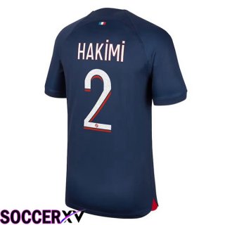 Paris PSG (Hakimi 2) Soccer Jersey Home Royal Bluee 2023/2024