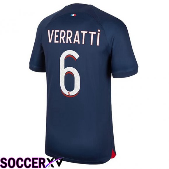 Paris PSG (Verratti 6) Soccer Jersey Home Royal Bluee 2023/2024