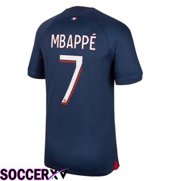 Paris PSG (Mbappé 7) Soccer Jersey Home Royal Bluee 2023/2024