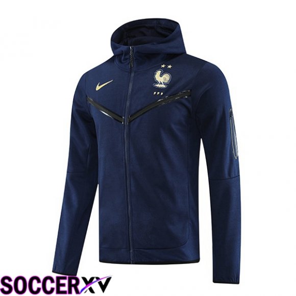 France Training Jacket Hoodie Royal Bluee 2023/2024