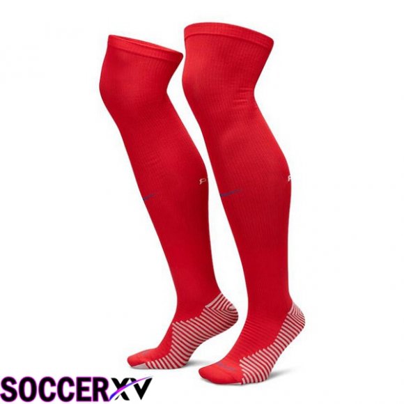 Atletico Madrid Soccer Socks Home Red 2023/2024