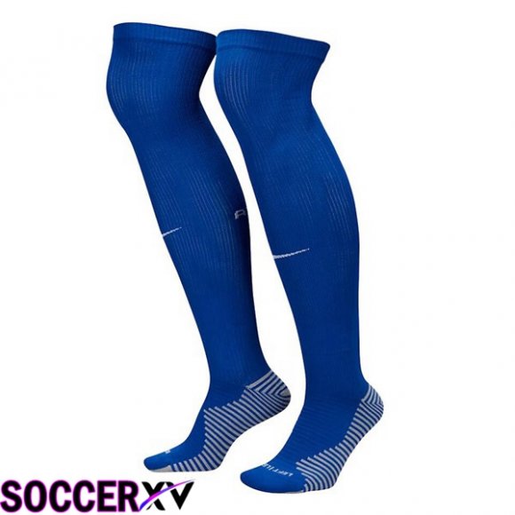 Atletico Madrid Soccer Socks Away Blue 2023/2024