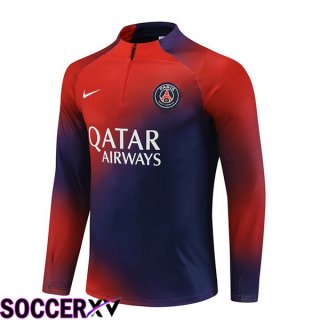 Paris PSG Training Sweatshirt Red Blue 2023/2024