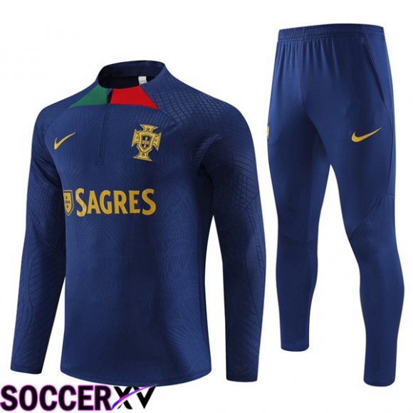 Portugal Training Tracksuit Suit Royal Bluee 2023/2024