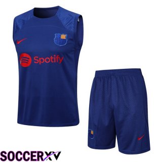 FC Barcelona Soccer Vest + Shorts Blue 2023/2024