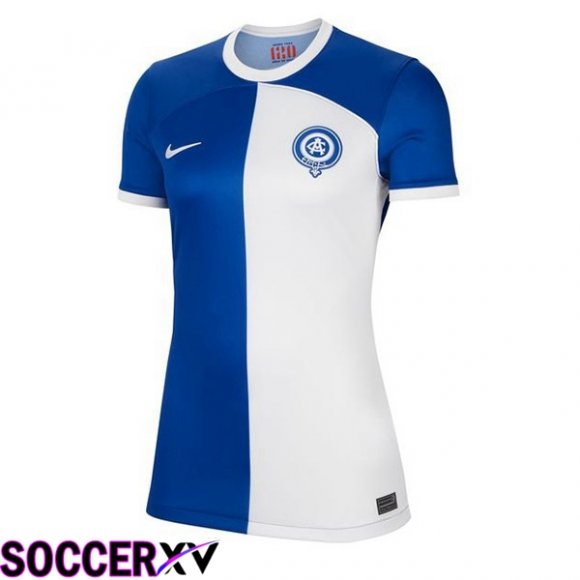 Atletico Madrid Womens Soccer Jersey Away Blue 2023/2024