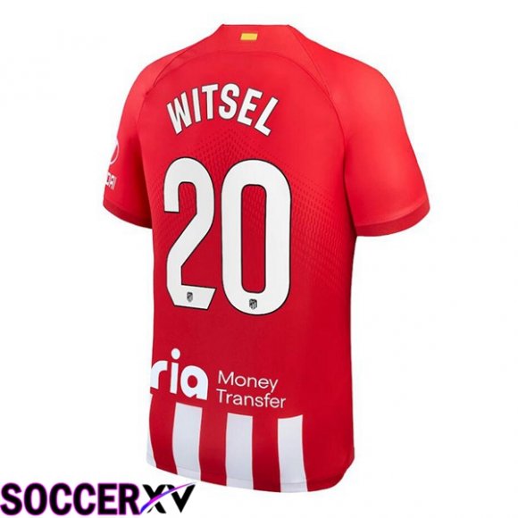 Atletico Madrid (Witsel 20) Soccer Jersey Home Red 2023/2024