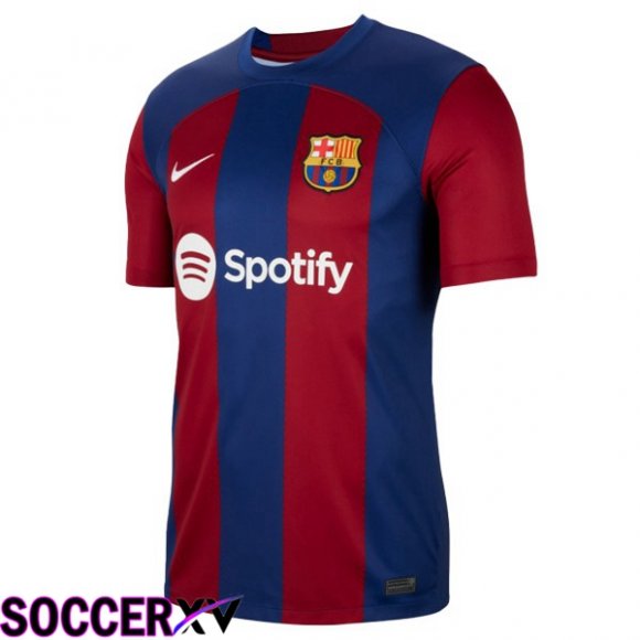 FC Barcelona Soccer Jersey Home Blue Red 2023/2024