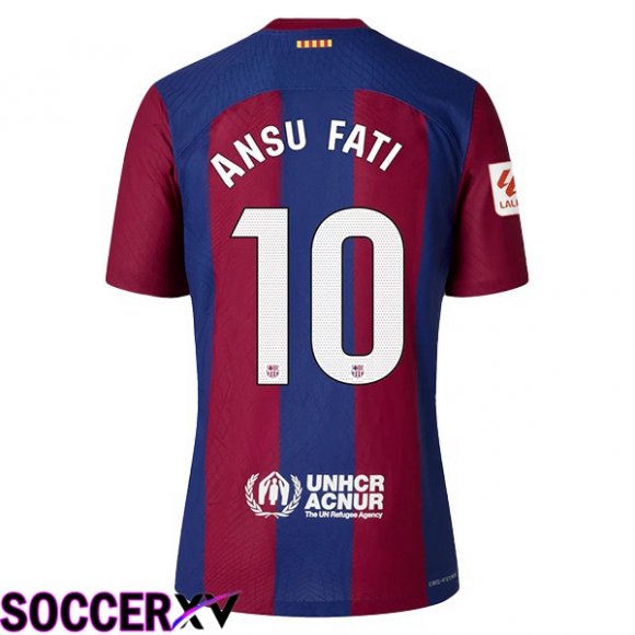 FC Barcelona (ANSU FATI 10) Soccer Jersey Home Blue Red 2023/2024