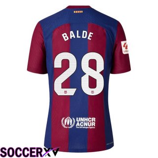 FC Barcelona (BALDE 28) Soccer Jersey Home Blue Red 2023/2024