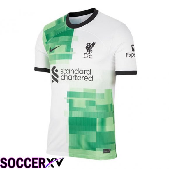 FC Liverpool Soccer Jersey Away White Green 2023/2024