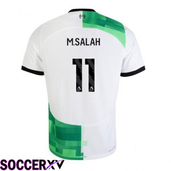 FC Liverpool (M.SALAH 11) Soccer Jersey Away White Green 2023/2024