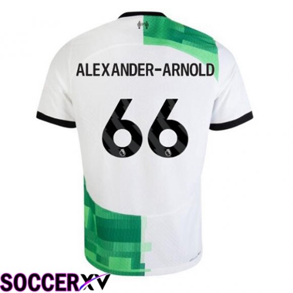 FC Liverpool (ALEXANDER-ARNOLD 66) Soccer Jersey Away White Green 2023/2024