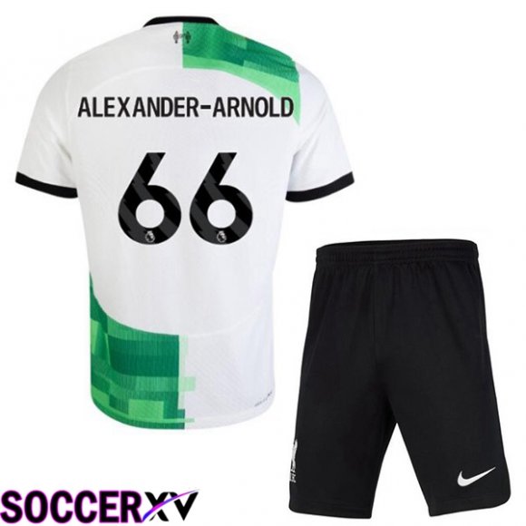 FC Liverpool (ALEXANDER-ARNOLD 66) Kids Soccer Jersey Away White Green 2023/2024