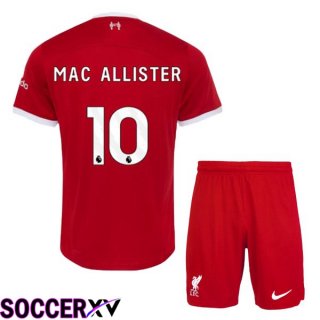 FC Liverpool (MAC ALLISTER 10) Kids Soccer Jersey Home Red 2023/2024